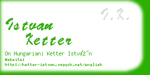 istvan ketter business card